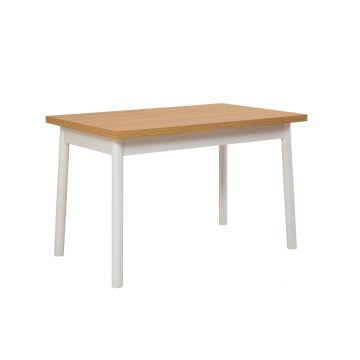 Table de salle à manger Vella | 18 cm d'épaisseur | 120x77x75 cm | Blanc