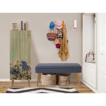 Woody Fashion Hallway Furniture Set | Blue Linen | 18 mm Thickness