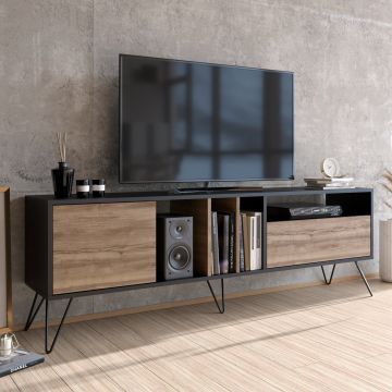 Tv-meubel Saartje-walnoot/zwart