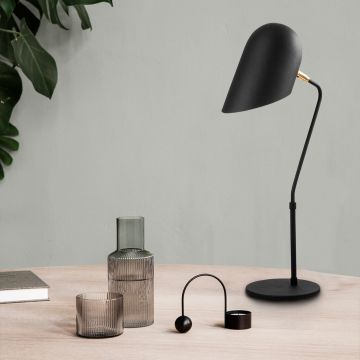 Opviq Tafellamp | 12x30 cm | Metalen Lamphuis | 62 cm Hoogte | Zwart Goud