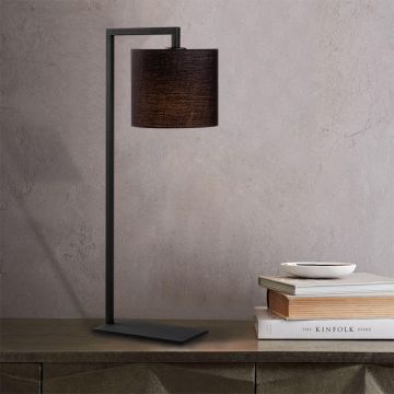 Opviq Lampe de table | Corps en métal | Capuchon en tissu | 65 cm de hauteur | 27 x 20 cm de taille