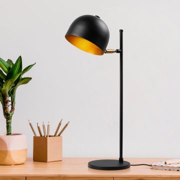 Fulgor Lampe de table | Corps en métal | 18x20x58 cm | Noir doré