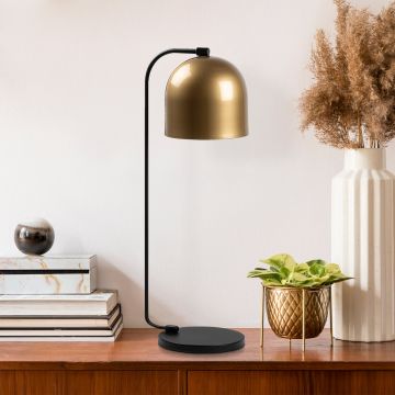 Fulgor Tafellamp | Metalen Lamp | Goud Zwart