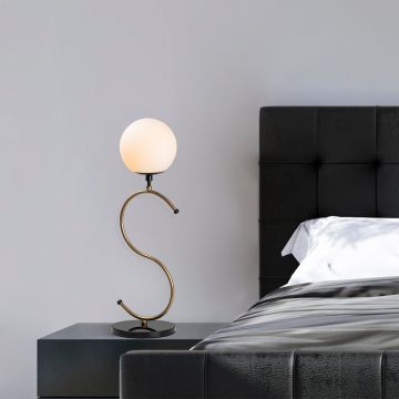 Fulgor Tafellamp | Metalen Lamp | Zwart Goud