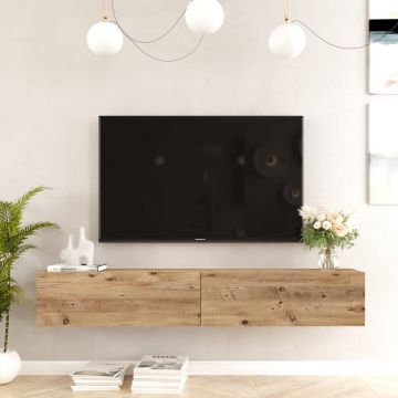 Modern TV-meubel | Gemelamineerd | 180cm | Atlantic Pine