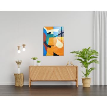 Bozeman Gehard Glas Schilderij - Veelkleurig, 45x65 cm