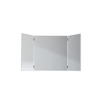 Spiegel Amanda voor kaptafel | 100 x 15 x 67 cm | Eenvoudig monteerbaar | Wit