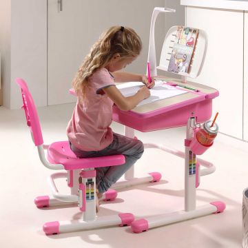 Kinderbureau Comfortline 301 met kantelbaar bureaublad - roze
