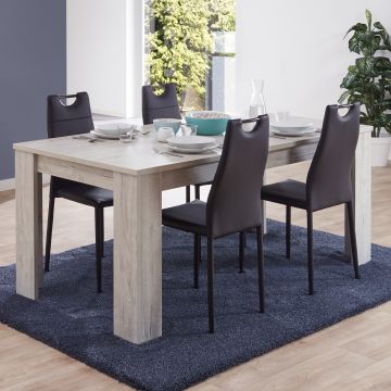 Table à manger Daniella 180x90cm - décor chêne gris