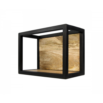 Wandbox Levels 35x25cm – mangohout/ijzer
