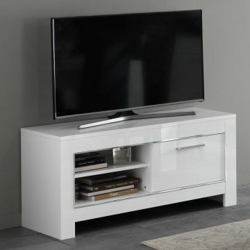 Tv-meubel Modena 112 cm - hoogglans wit