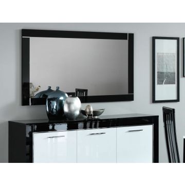 Miroir Modena 140 cm - blanc/noir