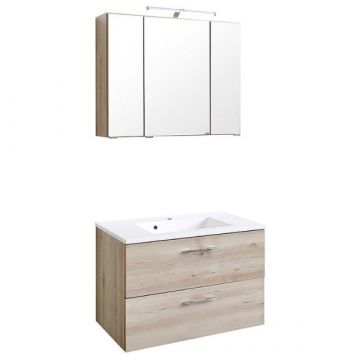 Ensemble lavabo Portofino | lavabo avec vasque et armoire de toilette | Beech design
