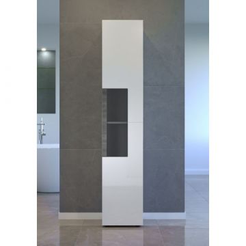 Armoire colonne Daily | 36 x 32 x 182 cm | Smoky Silver design
