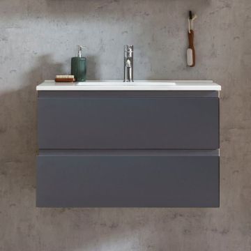Wastafelmeubel Varese | 80 x 47 x 56 cm | Wotan Oak / Grey