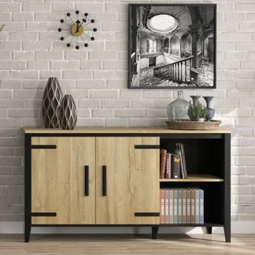 Dressoir Cork | 165 x 45 x 90 cm | Gold Oak-design