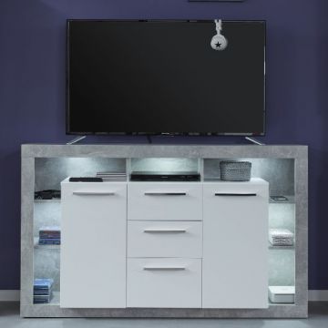 tv-meubel Rock | 150 x 40 x 90 cm | Stone Grey