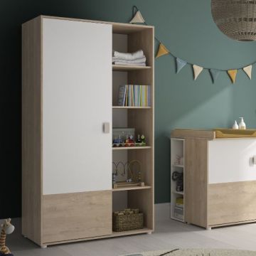 Armoire pour enfants Emma | 101 x 60 x 190 cm | Design Blonde Oak