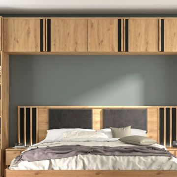Hangkast voor bedbrug Rivoli | 124 x 36 x 50 cm | Artisan Oak-design
