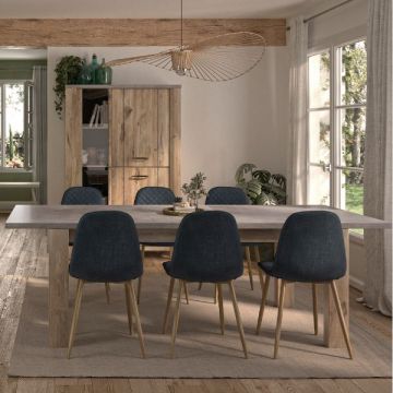 Table de salle à manger à rallonge Basalte | 234 x 100 x 76 cm | Viking Oak design
