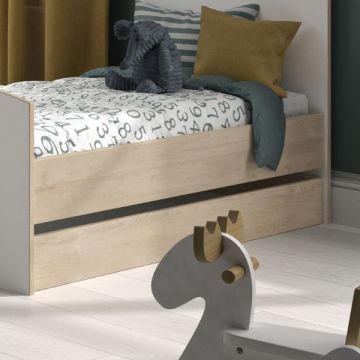 Barrières de lit pour lit évolutif Emma | 140 x 2 x 18 cm | Design Blonde Oak