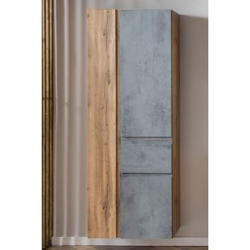 Armoire colonne Varese | 65 x 35 x 180 cm | Gris