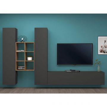 tv-meubelset Natasha | tv-meubel, opbergkasten en opbergvakken | Antracietkleurig