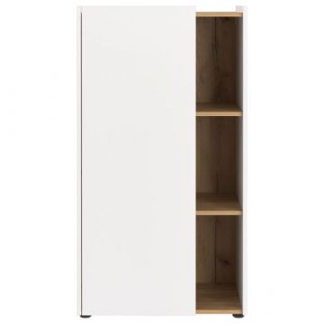 Multifunctionele opbergkast Yannai | 62 x 42 x 115 cm | Oak White-design