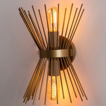Opviq Wall Lamp | Finition dorée | 23x16cm | IP20