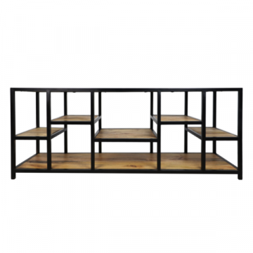 TV-meubel Levels 140cm mangohout - naturel/zwart