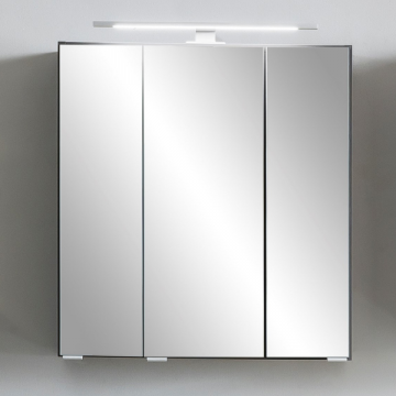 Spiegelkast Vikas 60cm 3 deuren met verlichting - antraciet