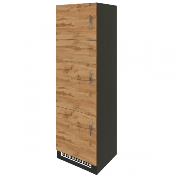 Keukenkast voor koelkast Sorrella 60cm 3 deuren - eik/grafiet