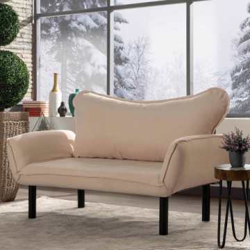 Sofa-bed met 2 zitplaatsen | Comfort en uniek ontwerp | Metalen frame | Gemakkelijk schoon te maken stof