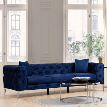 Comfortabele 3-zitsbank | Stijlvol ontwerp | Marineblauw