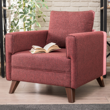Comfortabele en stijlvolle 1-Seat Sofa | 82cm Breedte | Claret Red
