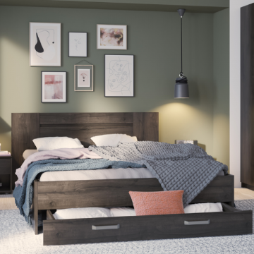 Bed Richy 140 x 190/200 cm-Waterford eik