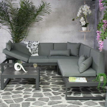 Loungeset Andalusia | 260 x 230 x 78 cm | Antraciet 