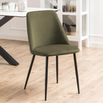 Chaise de salle à manger Ines - 58x50x84 cm - Vert olive 