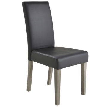 Chaise de salle à manger Nani - 58x45x95 cm - Gris foncé/polyuréthane