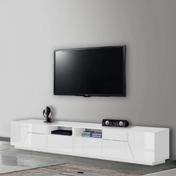 tv-meubel Alien | 260 x 43 x 46 cm | High Gloss White