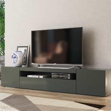 tv-meubel Cosmopolitan | 200 x 40 x 36,5 cm | Antraciet