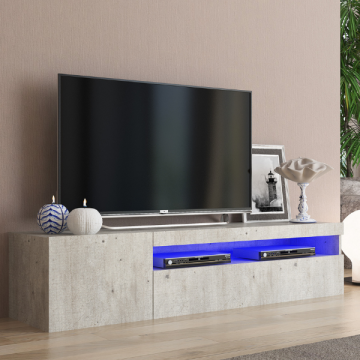 tv-meubel Cosmopolitan | 155 x 40 x 36,5 cm | Betonkleurig design