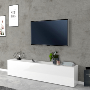 Meuble TV Natasha | 180 x 30 x 40 cm | High Gloss White