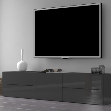 Meuble TV Matis 170 cm-anthracite