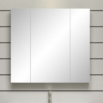 Spiegelkast Riva | 80 x 16 x 75 cm | Smoky Silver-design