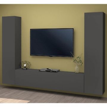 tv-meubelset Natasha | tv-meubel en opbergkasten | Antracietkleurig