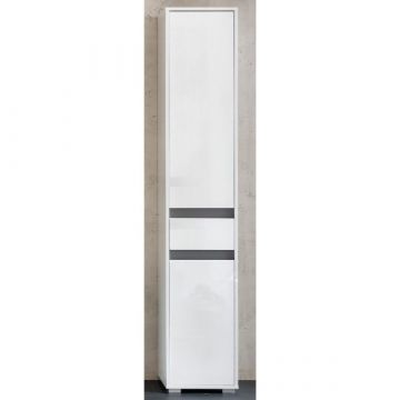 Armoire colonne Sol | 35 x 31 x 191 cm | Blanc mélaminé