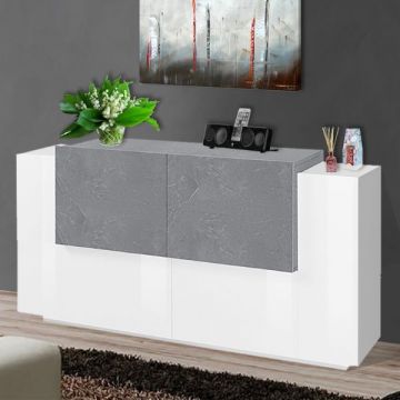 Dressoir Porro | 160 x 45 x 86 cm | High Gloss White & Ardesia Design