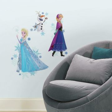Muurstickers Disney Frozen Anna, Elsa & Olaf