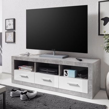 Tv-meubel Inga 147cm - beton/wit